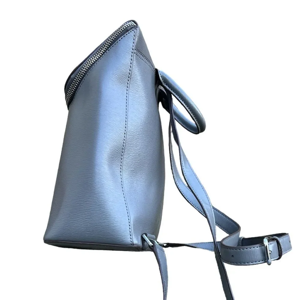 DKNY Silver Top Handle Backpack Handbag